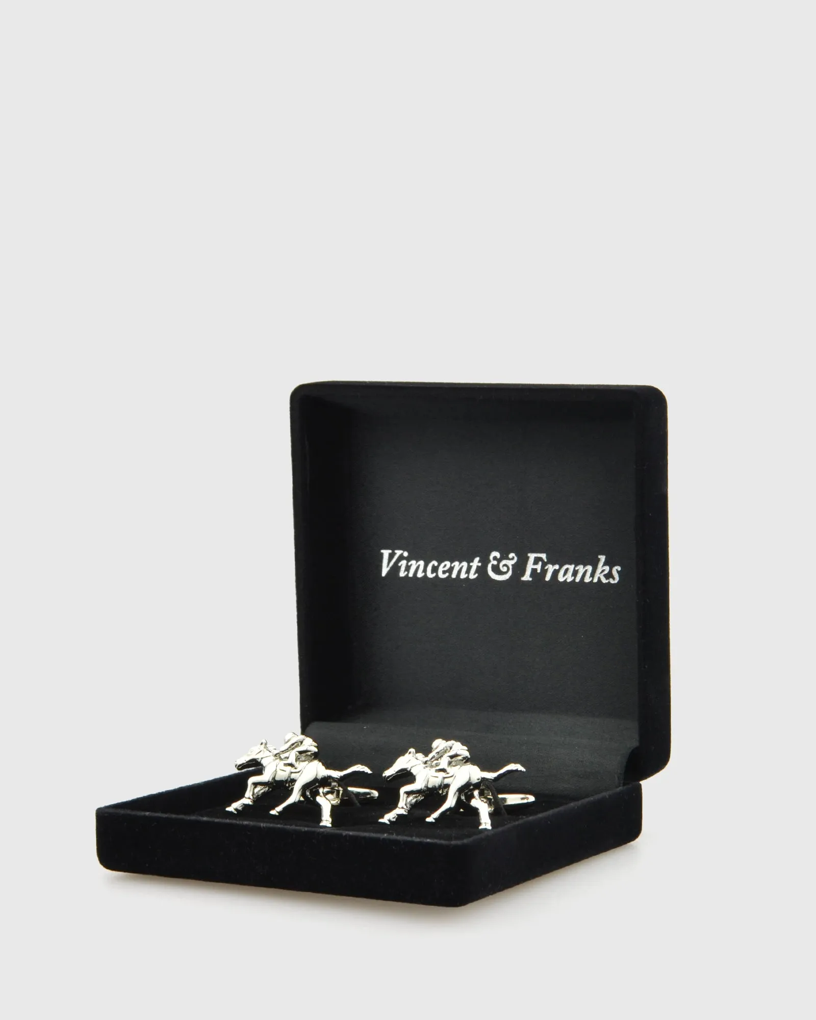 VINCENT & FRANKS VF20613A RHODIUM CUFFLINKS