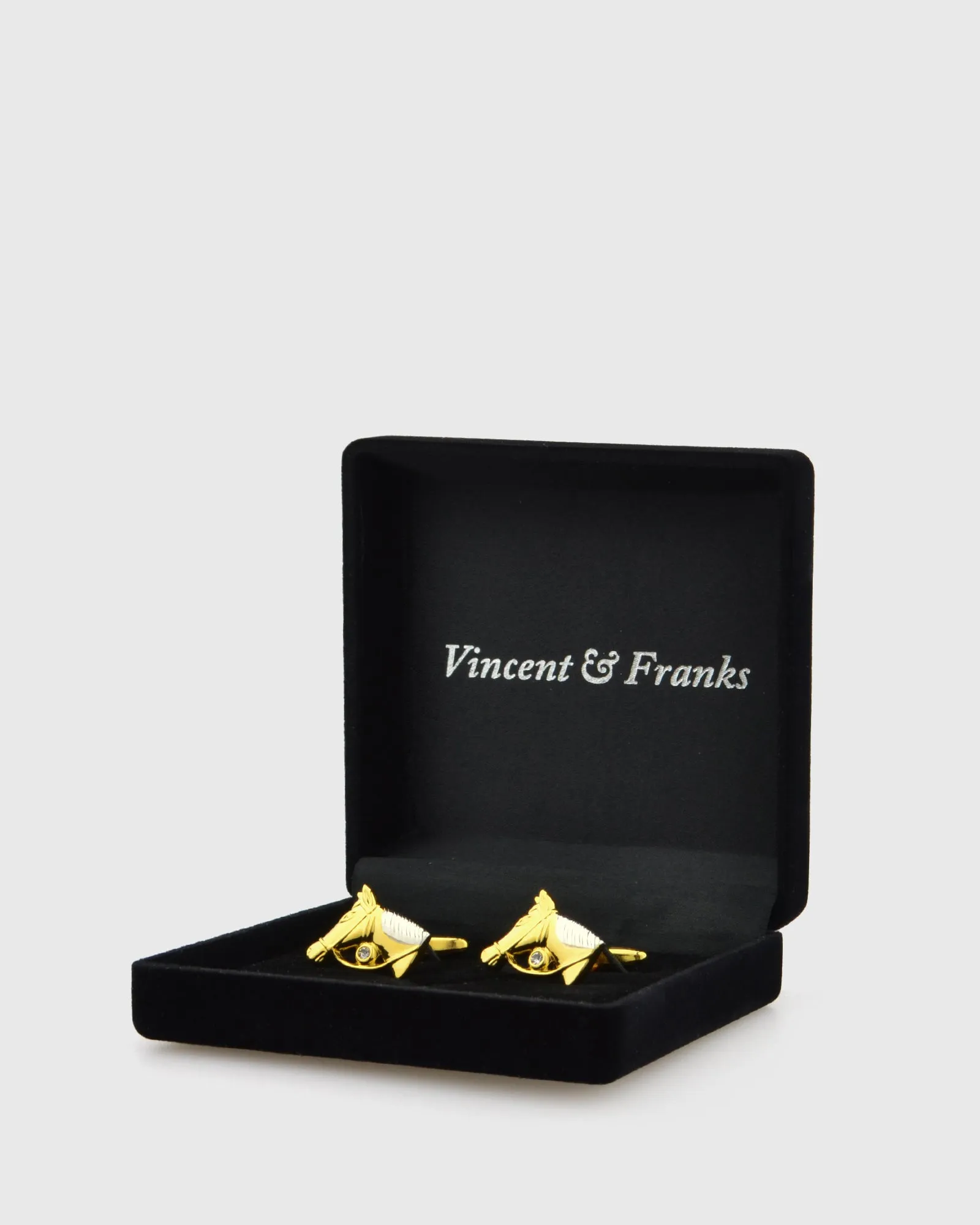 VINCENT & FRANKS VF20613C GOLD & RHODIUM CUFFLINKS