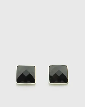 VINCENT & FRANKS VF23087 BLACK CRYSTAL CUFFLINKS