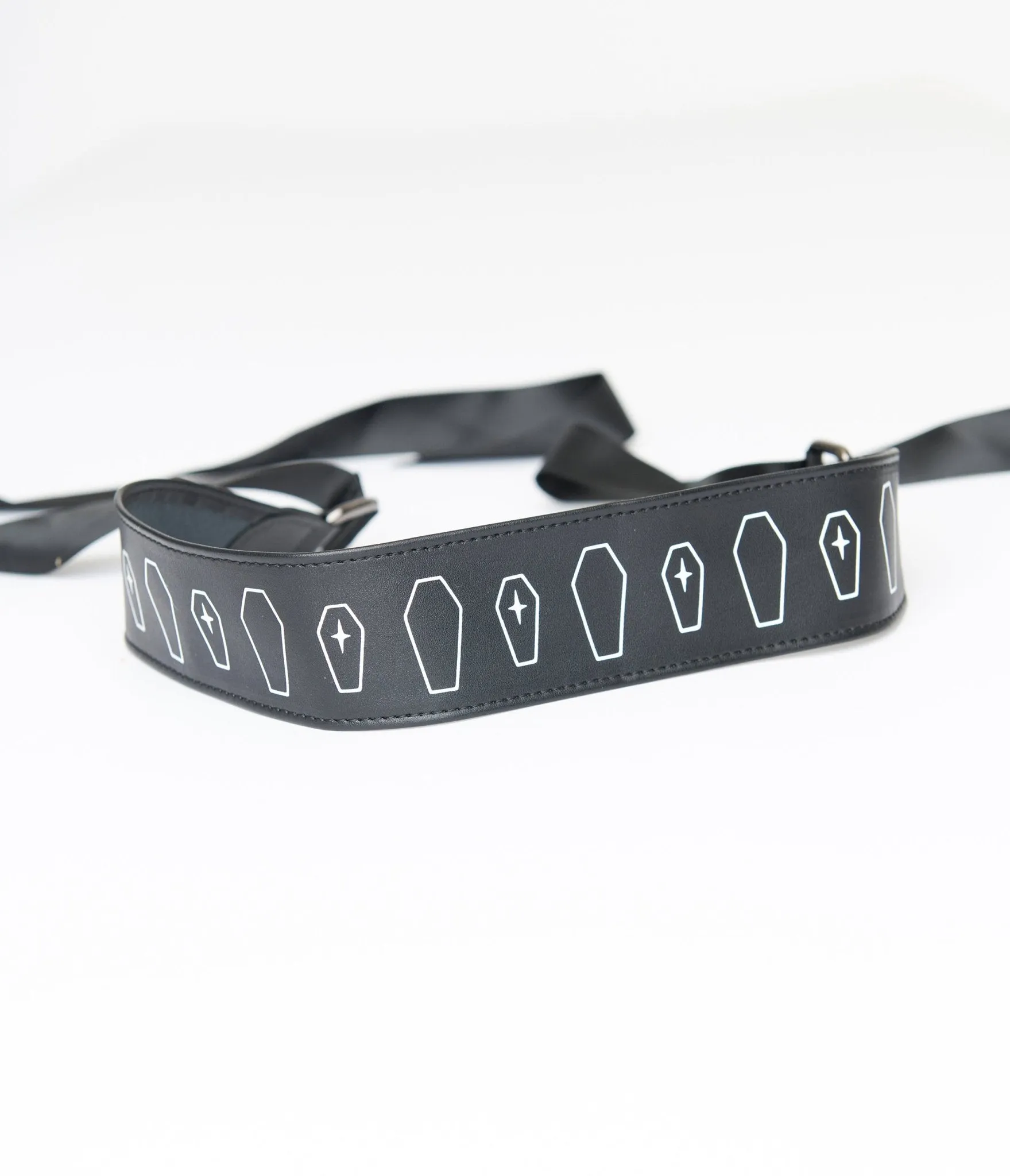 Witchwood Bags Black & White Coffins Leatherette Belt